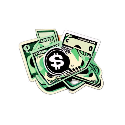 ดอลลาร์และเงิน: ออกแบบกราฟิกที่แสดงถึงการขยายตัวทางเศรษฐกิจ