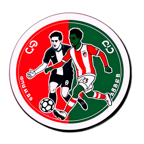 Romantisk klistremerke av Athletic Bilbao vs PSG