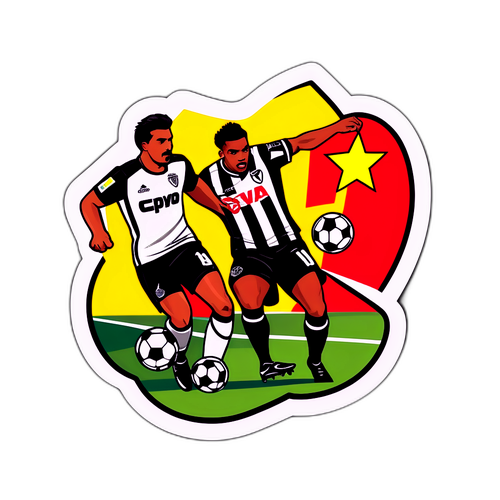 Stiker Pertandingan Sepak Bola Dinamis: Atletico Mineiro vs Independiente del Valle