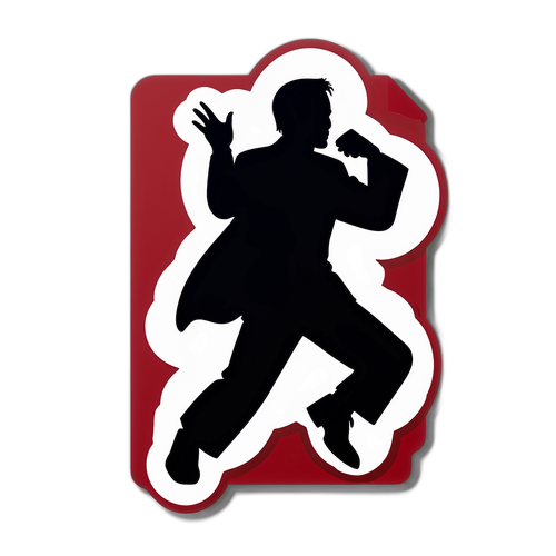 アイコニックな演技シーンのステッカー