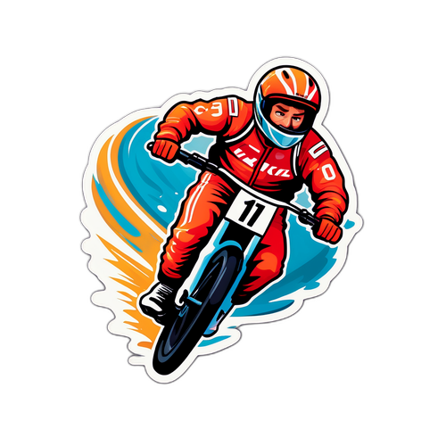 Dynamiczna ilustracja Luke Littlera w wyścigu