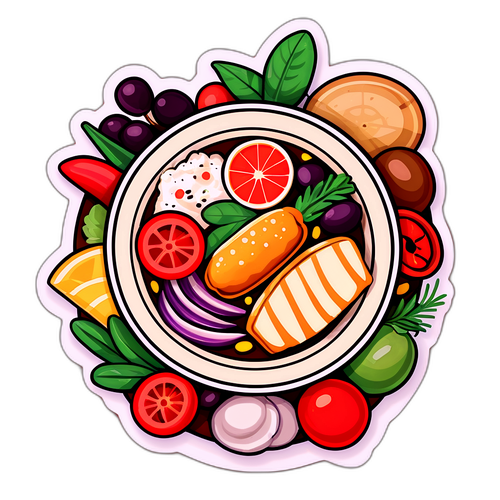 Autocollant inspiré de la cuisine méditerranéenne de Nice