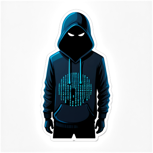Mysterious Hacker Silhouette Sticker
