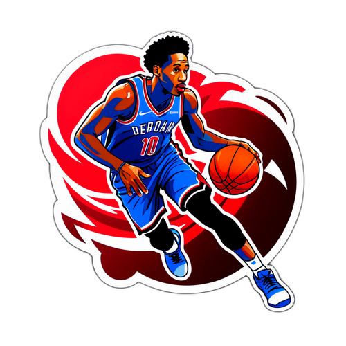 Adesivo DeMar DeRozan Driblando