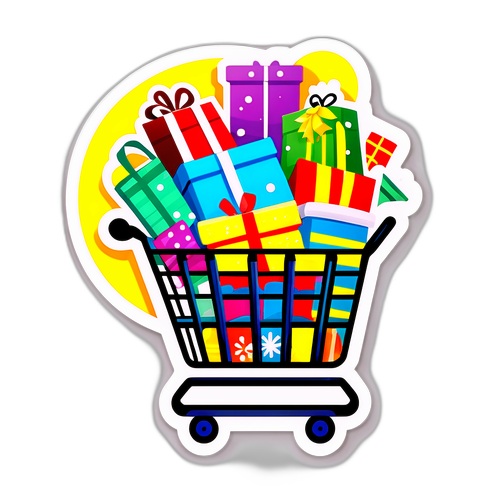 फ्लिपकार्ट के लिए रंगीन शॉपिंग कार्ट स्टिकर