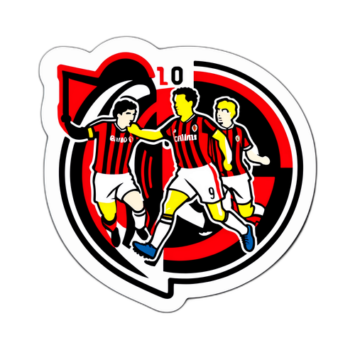 밀라노의 역사적 순간 기념 스티커