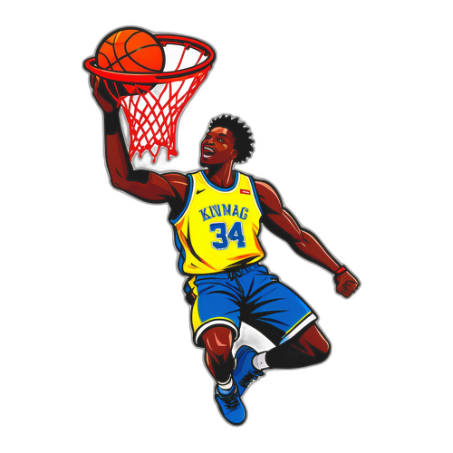 Powerful Dunking Jonathan Kuminga Sticker