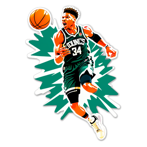 Giannis Antetokounmpo na Lumilipad para sa Dunk