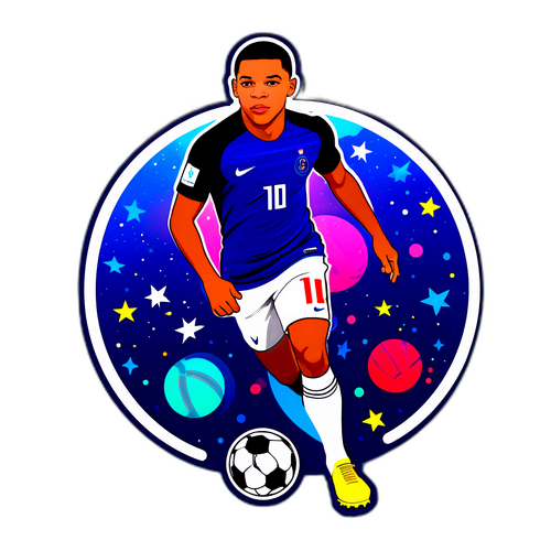 Sticker geïnspireerd door Mbappé