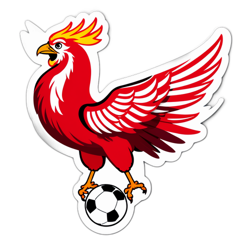 Liverpool FC klistremerke med Liver Bird og fotball