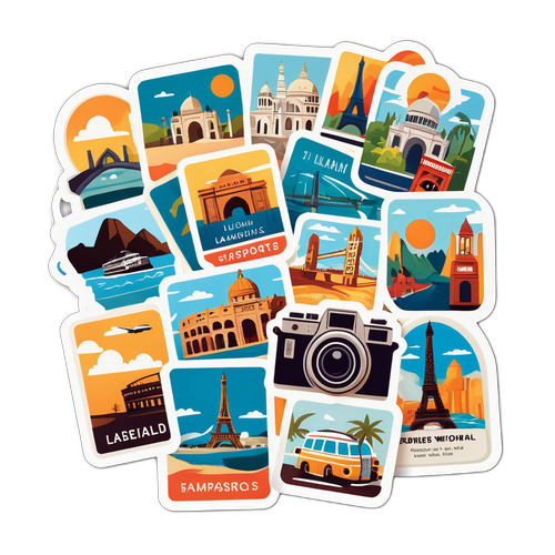 यात्रा की यादों का स्टिकर