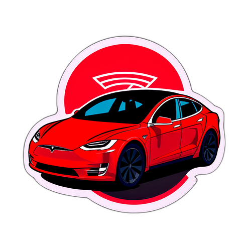 สติ๊กเกอร์รถ Tesla สำหรับการลงทุนในหุ้น