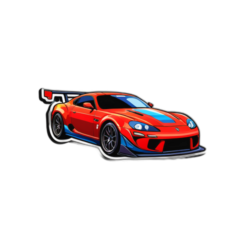 Pegatina de Gran Turismo con coche deportivo