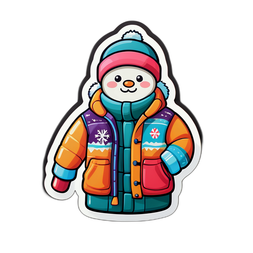 冬季服装贴纸