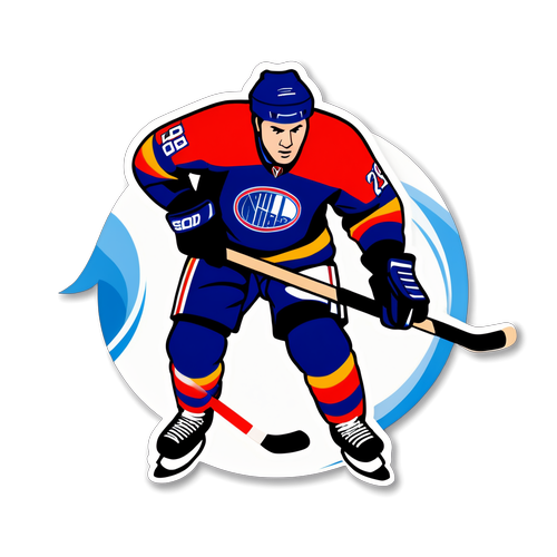 Jääkiekon Energia: Dynaaminen Pelaaja ja NHL-logo