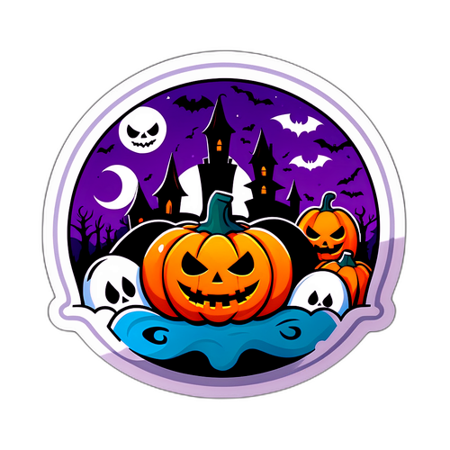 Spooky Halloween Movie-Themed Sticker