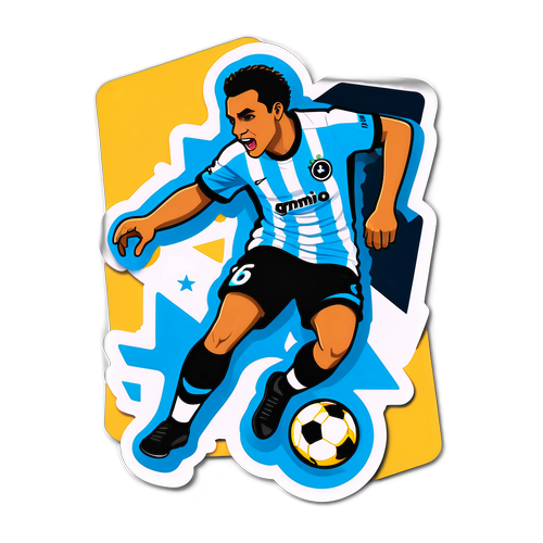 Adesivo Colorido do Grêmio em Ação