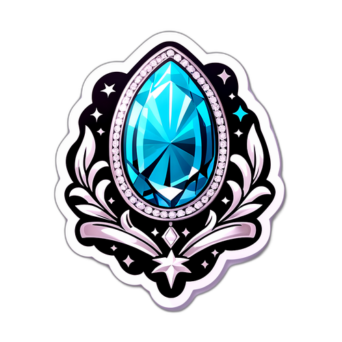 铂金珠宝闪耀设计贴纸