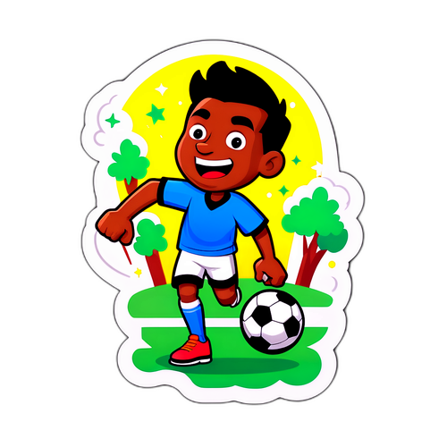 สร้างสติกเกอร์ที่แสดงคะแนนฟุตบอลสดในสไตล์การ์ตูนที่มีการเคลื่อนไหว