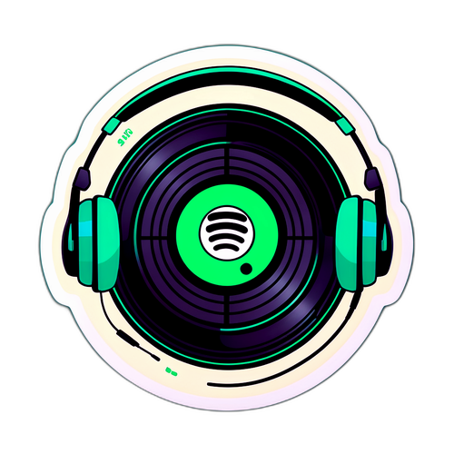 Spotify Wrapped 2025 - Retro Vinyyli ja Kuulokkeet