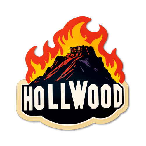 Hollywood Feuer Sticker