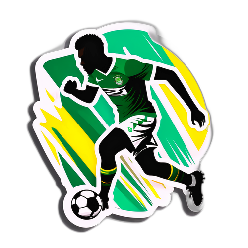 Autocollant de footballeur dynamique