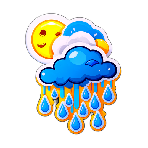 Sticker 'Clima Rosario' con pronóstico divertido