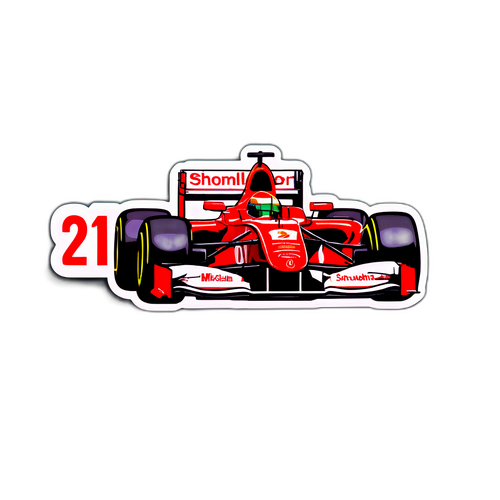 Elegantní samolepka věnovaná Michaelu Schumacherovi