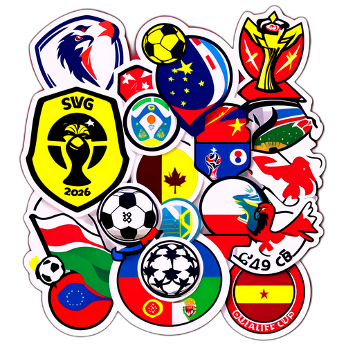 Những nhãn dán vui nhộn cho các đội bóng tham gia vòng loại World Cup 2026