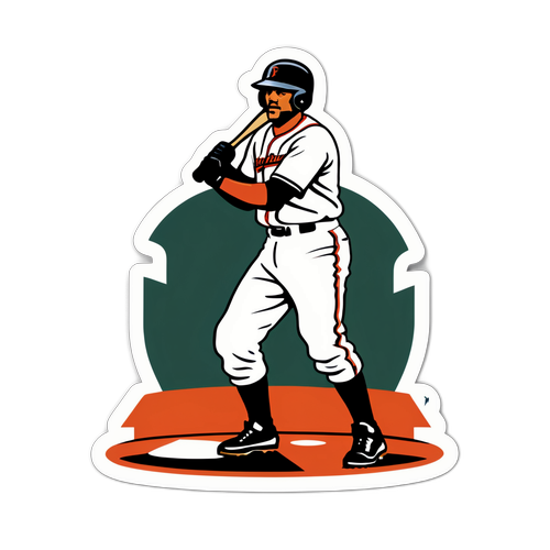 フリーマンがバッターボックスに立つ姿を大きく描いたステッカー