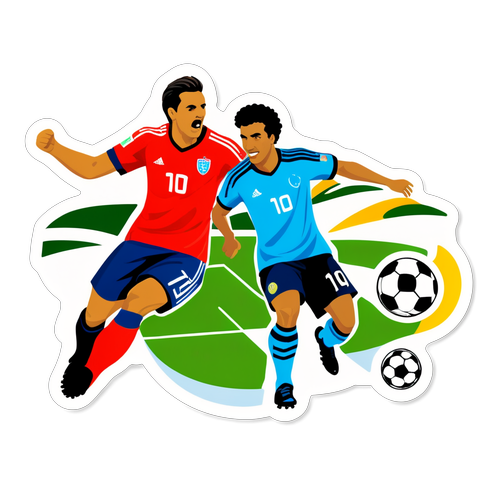 Stiker Pertandingan Sepakbola di Stadion Maracanã