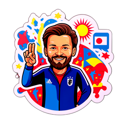 Samolepka oslavující Michala Strnada