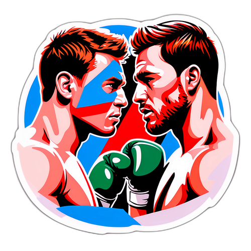 Sticker van de Emoties van de Fans van de Canelo vs Crawford Strijd