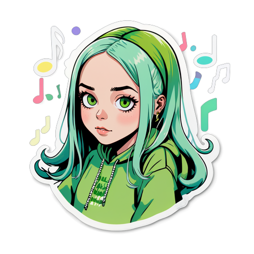 Sticker z Billie Eilish
