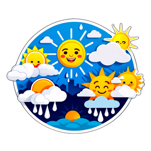 चेन्नई का मौसम थीम वाला स्टिकर