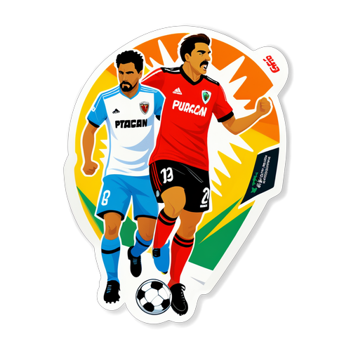 Stiker Pertandingan Sepak Bola Huracan vs Platense