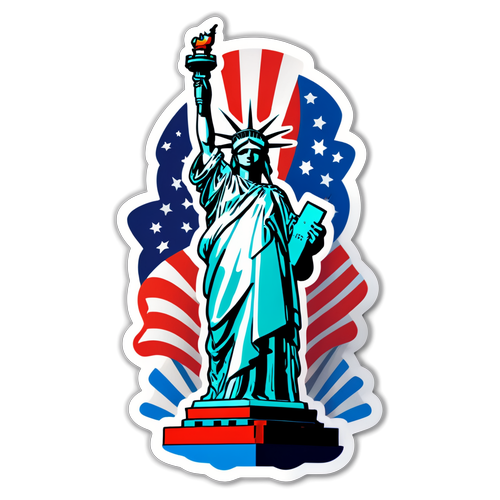 Makulay na Sticker para sa Araw ng mga Biyernes ng mga Bayani sa USA 2025