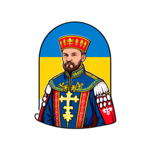 Наліпка Олександра Тактая в національному вбранні України
