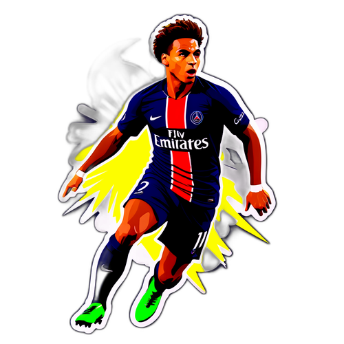 PSG játékos gólhelyzetben