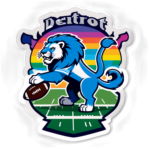 Detroit Lions Sticker: Unleash the Spirit of the Pride with Fans and Field Magic!