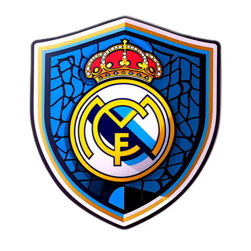 מדבקת לוגו ריאל מדריד בעיצוב מגן