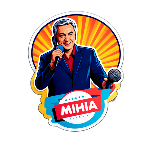 Sticker cu Mihai Morar la emisiune TV