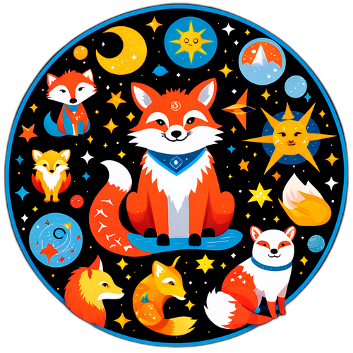 Adesivo Zodiacale con Paolo Fox e Illustrazioni di Segni Astrologici
