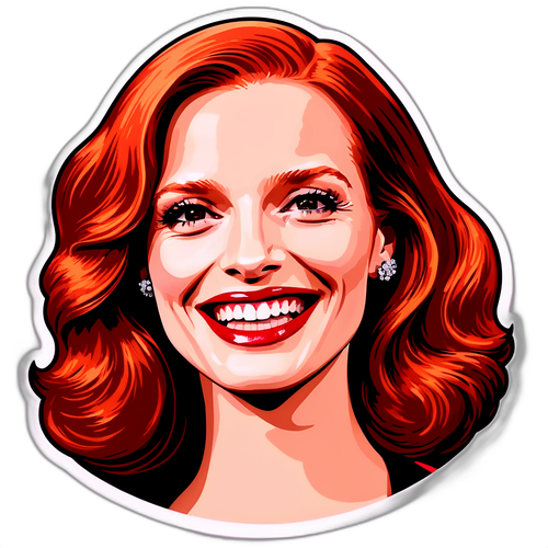 Nálepka s Jessicou Chastain