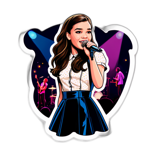 Vintage-Inspired Hailee Steinfeld Live Performance Sticker
