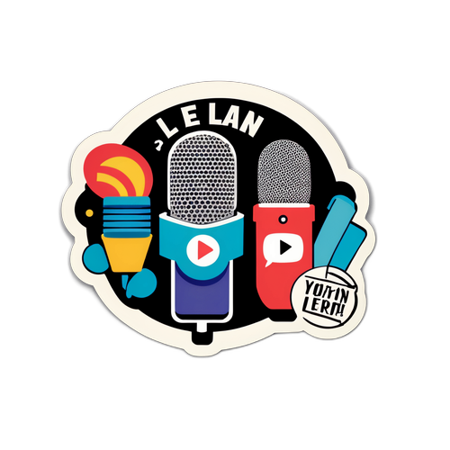 Retro YouTube Podcast Sticker