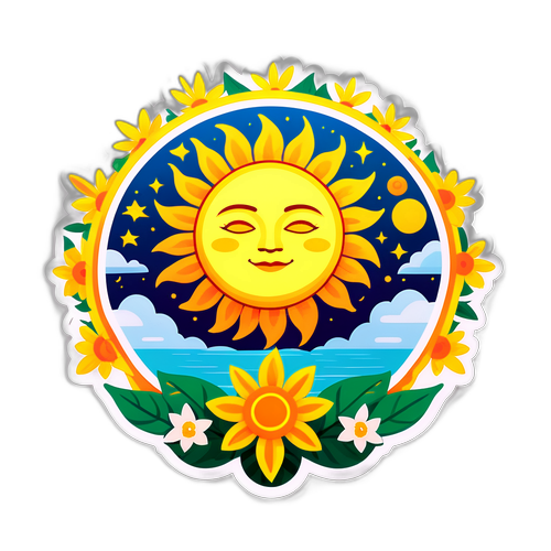 夏至陽光周圍的花朵