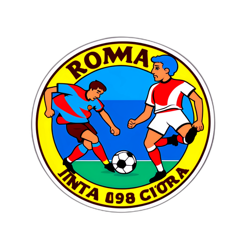 Vintage fodboldkamp mellem Roma og Inter