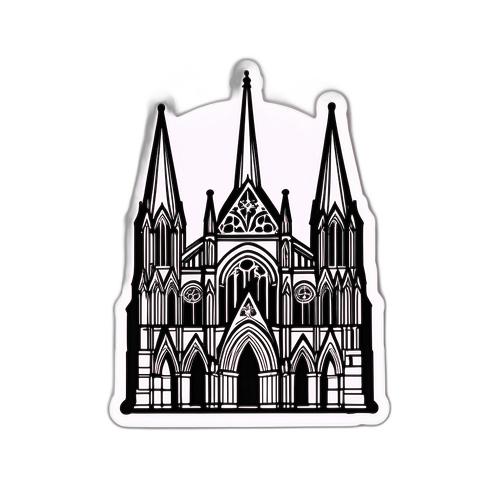 Reims Katedrali İçin Stilize Edilmiş Çizim