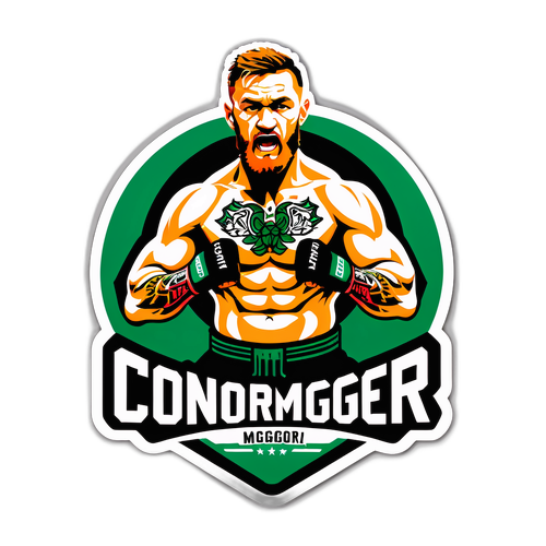 Σχεδίαση ενός δυναμικού Conor McGregor σε στάση μάχης